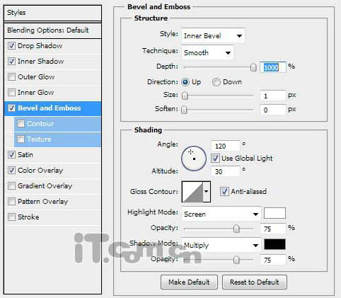 Photoshop打造表面发蓝光的金属字