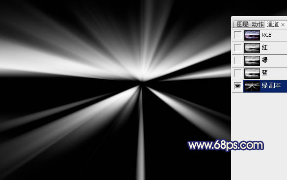 Photoshop将风景图片调成暗调蓝红色