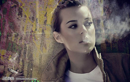 Photoshop将人物图片调成个性的颓废中性色