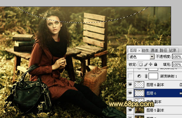 Photoshop将人物图片调成柔美的暗橙色