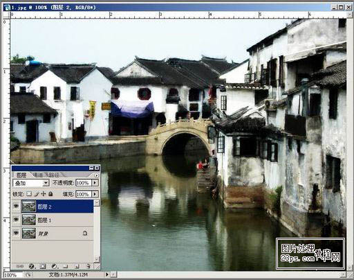 photoshop利用历史艺术画笔快速打造水墨风格图片