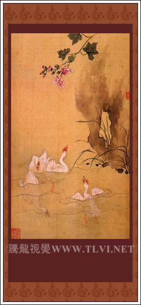 Photoshop将人物图片处理成古典卷轴画效果