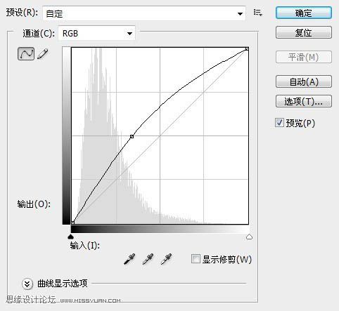 ps利用曲线调出偏暗风景图片鲜艳的绿紫色