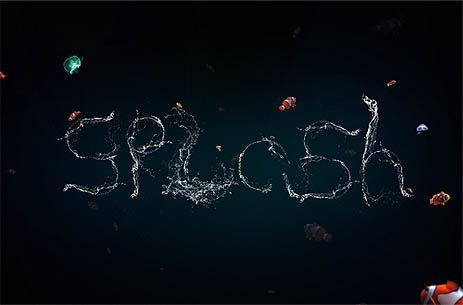 Photoshop打造奇趣的水纹字