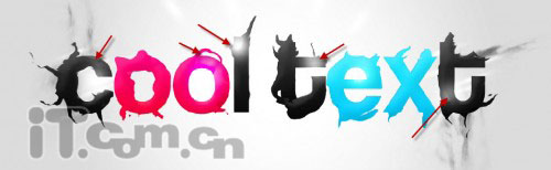 Photoshop打造个性彩色颓废字