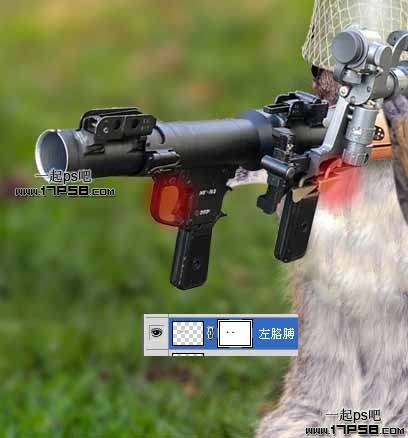 photoshop合成滑稽的松鼠士兵