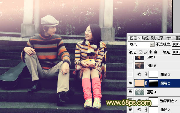 Photoshop将人物图片调成怀旧的暗调橙蓝色