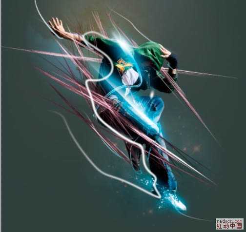 Photoshop制作绚丽的潮流舞者