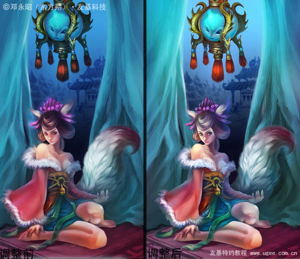 photoshop鼠绘传说中的美丽狐仙