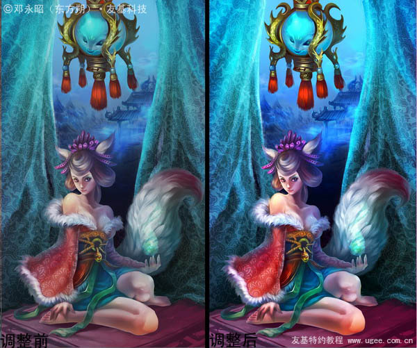 photoshop鼠绘传说中的美丽狐仙