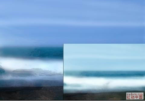 Photoshop制作超梦幻的蓝色天使婚片