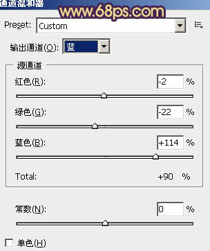 Photoshop将铁轨写真图片调成柔美的橙蓝色