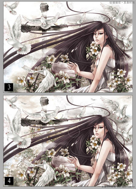 photoshop鼠绘纯洁的天堂圣女