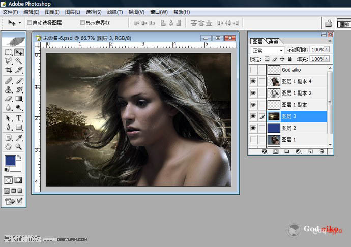 photoshop巧用抽出滤镜抠出散乱的头发