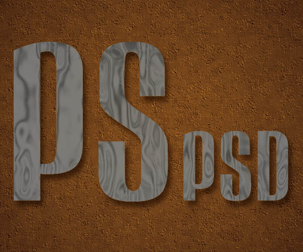 Photoshop制作漂亮的木纹水晶字