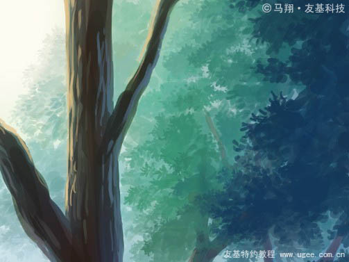 photoshop鼠绘夜色中的梦幻森林