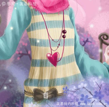 photoshop鼠绘可爱的围红围巾的小女孩