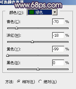 Photoshop下将树林婚片调成淡雅的中性黄青色