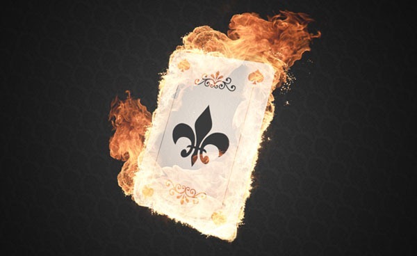 photoshop 合成超酷的火焰扑克牌