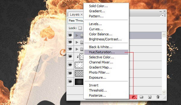 photoshop 合成超酷的火焰扑克牌