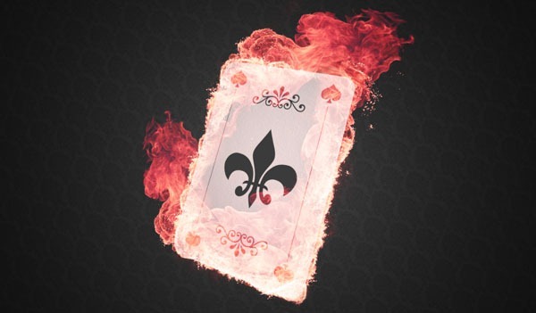 photoshop 合成超酷的火焰扑克牌