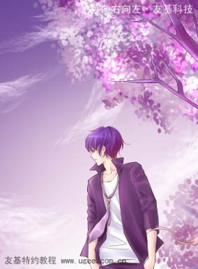 PS将鼠绘出唯美的蝴蝶公主插画