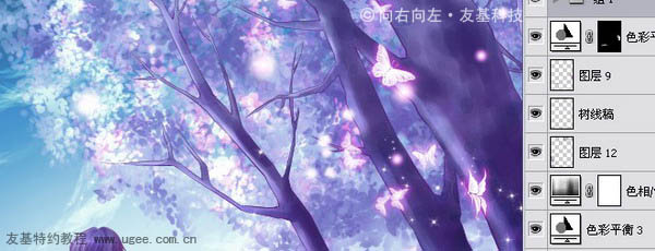 PS将鼠绘出唯美的蝴蝶公主插画