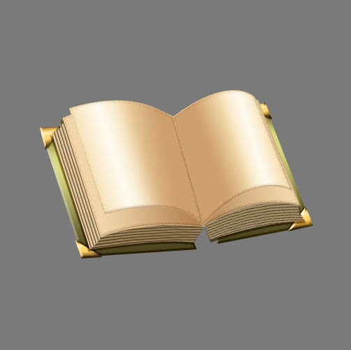 Photoshop将制作出一本非常逼真的棕色古书