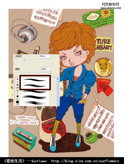 Photoshop将简单鼠绘出涂鸦插画上色全过程