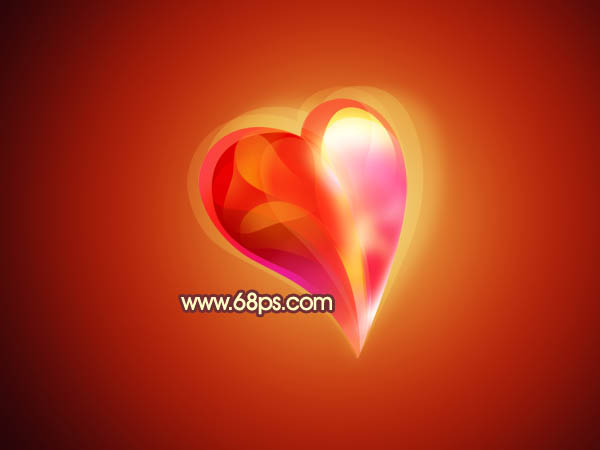 Photoshop将制作出非常有层次感的水晶心形效果