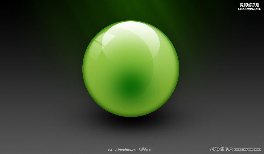 Photoshop将设计出非常抢眼的绿色水晶球效果教程