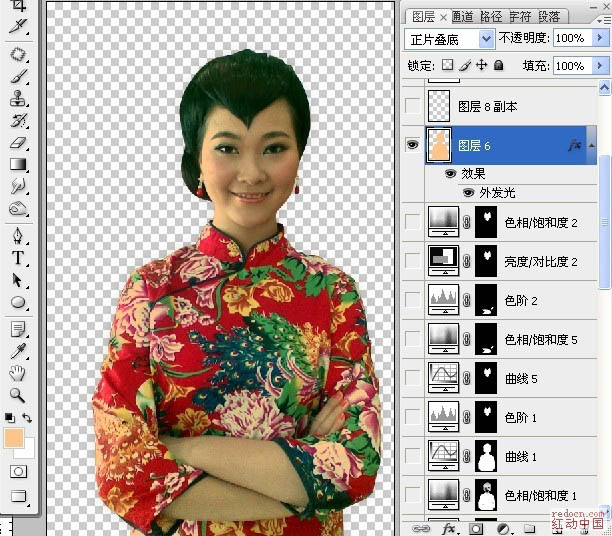 Photoshop将生活照转为漂亮的古典工笔画效果