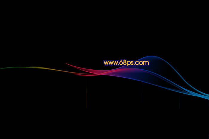 Photoshop将制作出非常柔细如轻般烟的彩色光束