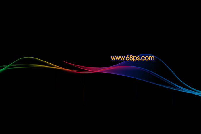 Photoshop将制作出非常柔细如轻般烟的彩色光束