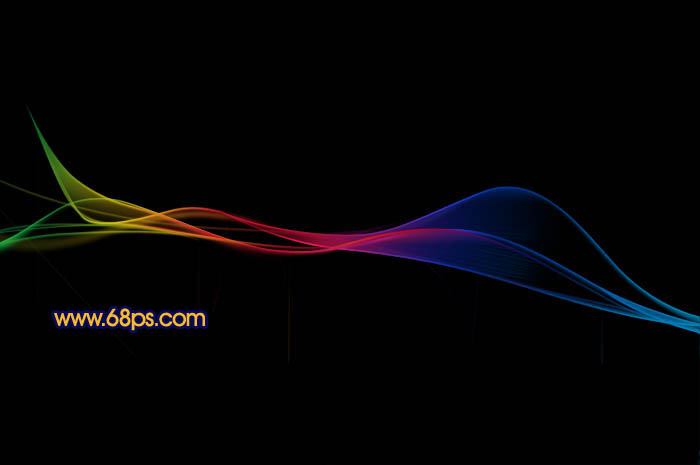 Photoshop将制作出非常柔细如轻般烟的彩色光束