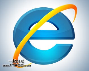 用photoshop将打造出3D立体质感IE图标效果