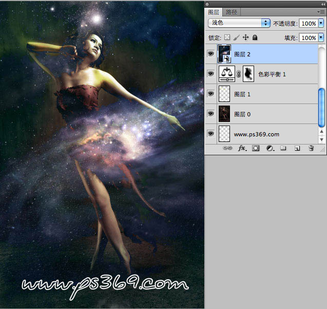 PS将合成绚丽的潮流美女彩色插画