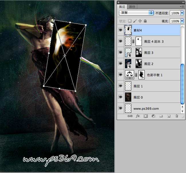 PS将合成绚丽的潮流美女彩色插画