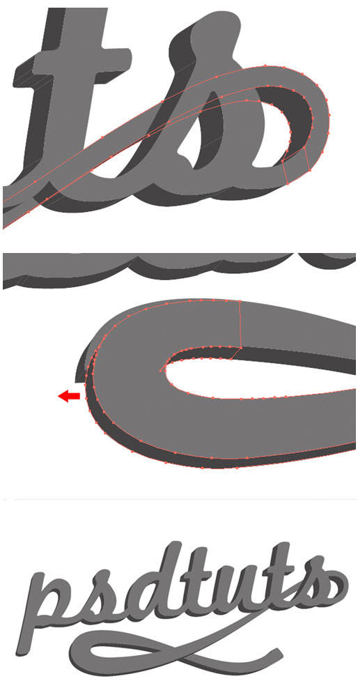 AI与PS结合制作出漂亮的彩色连写立体字效果