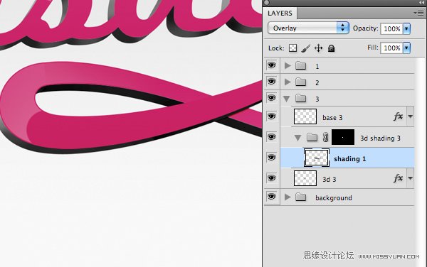 AI与PS结合制作出漂亮的彩色连写立体字效果
