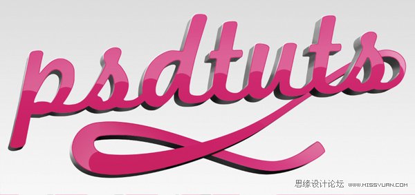 AI与PS结合制作出漂亮的彩色连写立体字效果