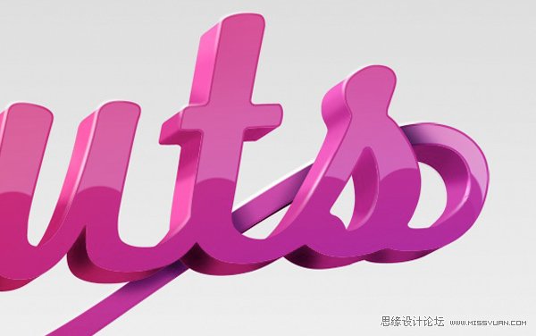 AI与PS结合制作出漂亮的彩色连写立体字效果