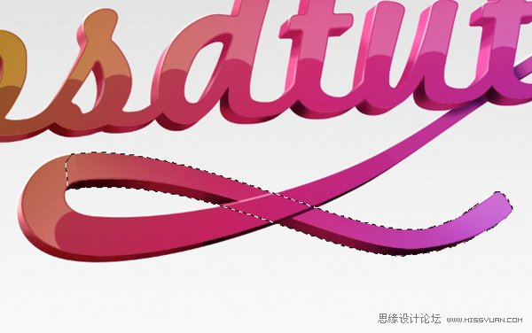 AI与PS结合制作出漂亮的彩色连写立体字效果