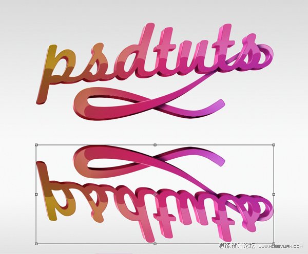 AI与PS结合制作出漂亮的彩色连写立体字效果