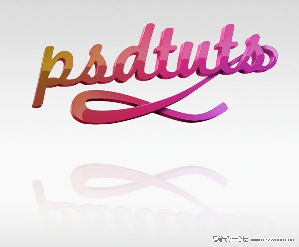 AI与PS结合制作出漂亮的彩色连写立体字效果