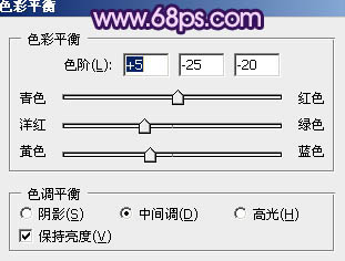 Photoshop树林人物图片调制出流行的淡雅柔美的日韩粉蓝色效果