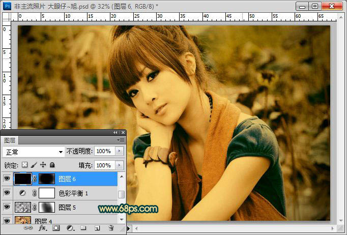 Photoshop将外景图片调成浓情的巧克力色