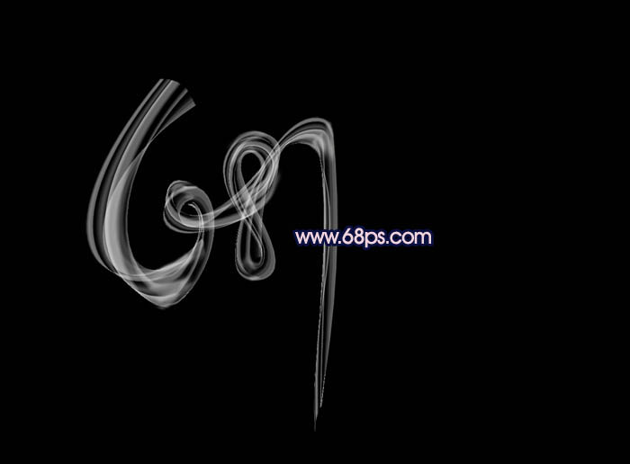 Photoshop将制作出彩色轻烟般的漂亮光束连写字效果