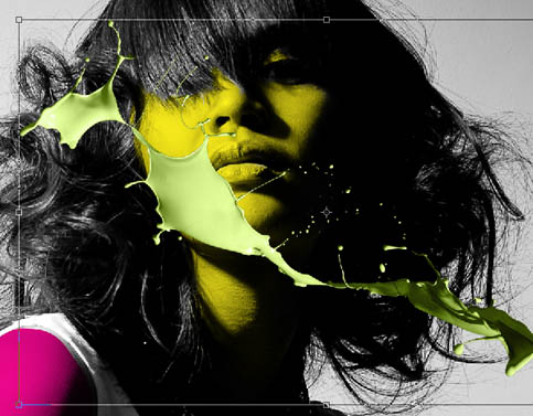 Photoshop制作动感喷溅人物海报