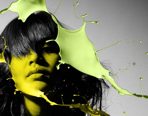 Photoshop制作动感喷溅人物海报